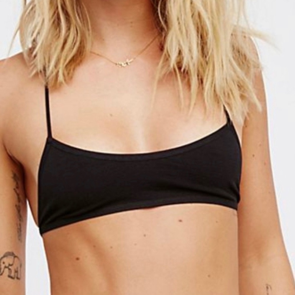 Free People || Black Strappy Back Prism Bra - Picture 3 of 3